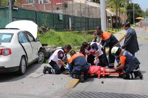 FOTOS: Diez lesionados, saldo de colisión en la colonia La Paz
