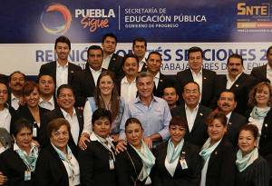 SNTE 23 y 51 acuerdan trabajo conjunto con gobernador de Puebla
