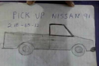 Mujer dibujó en redes sociales camioneta que le fue robada; ya la encontró