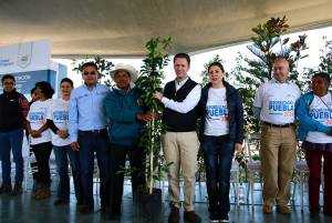 Alcalde Banck encabeza reforestación en San Sebastián de Aparicio