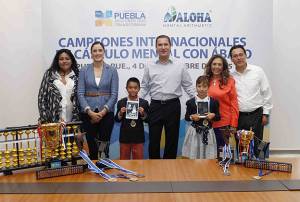 Moreno Valle recibe a campeones internacionales de Aloha Mental Arithmetic