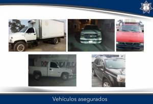 Decomisan camionetas robadas con más de 5 mil litros de combustible ilícito en Puebla