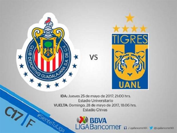 Liga MX: Conoce los horarios para la final Chivas vs Tigres UANL