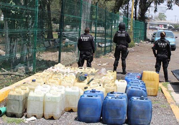 Casi 8.5 millones de litros de combustible robado han sido decomisados en Puebla