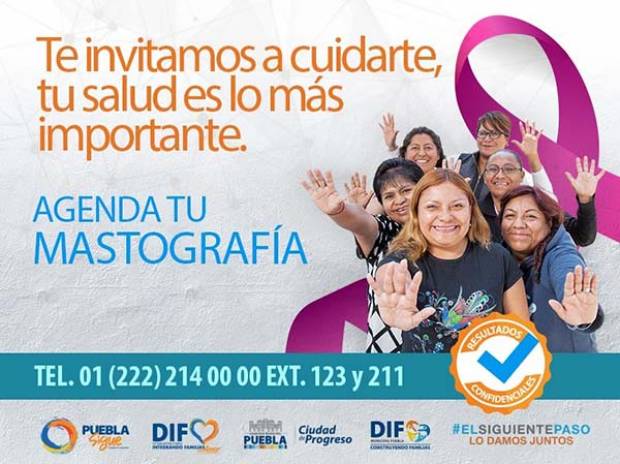 Ayuntamiento de Puebla invita a mujeres a realizarse mastografías gratuitas