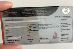 Conoce la nueva tarjeta de circulación del estado de Puebla