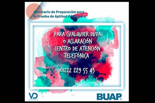 BUAP publica convocatoria para seminario de preparación para examen de admisión 2019