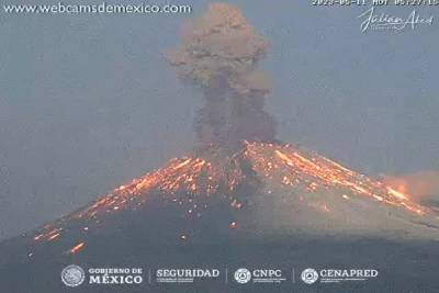 VIDEO: Popocatépetl registra fuerte explosión para iniciar el jueves