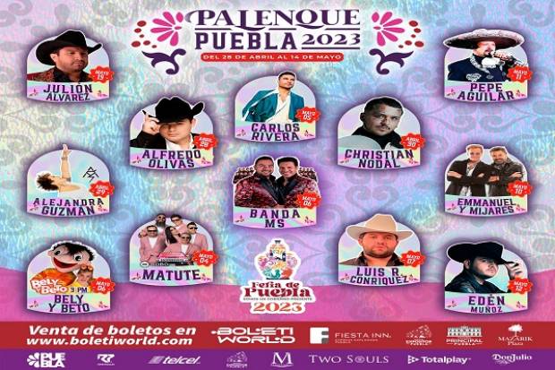 Nodal, Carlos Rivera, Banda MS, estarán en el Palenque de la Feria de Puebla 2023