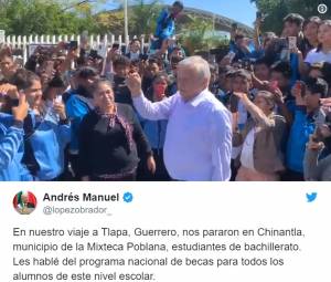 Primera visita (aunque relámpago) de López Obrador a Puebla