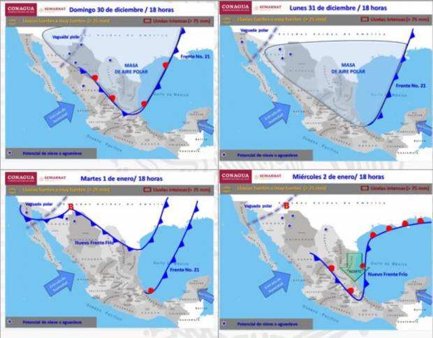 Se pronostican entre 0 y 5 grados en la sierra de Puebla para este lunes