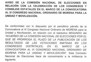 Morena, sin fecha para elección de líderes estatales