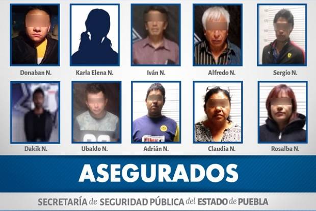 Decena de ladrones de comercio, detenidos por la Policía de Puebla