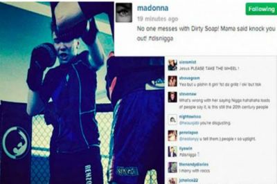 Madonna sacrificada en redes sociales por utilizar término racista