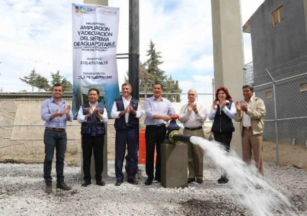 RMV y Gali inauguran ampliación de agua potable en Xonacatepec