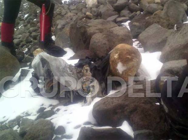 Restos hallados en Pico de Orizaba serían de accidentado en avionazo en 1999