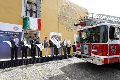 Marcosimulacro en Puebla por 30 aniversario del terremoto de 1985