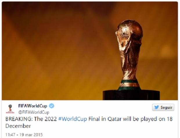 FIFA: Mundial Qatar 2022 será en invierno, 18 de diciembre se jugará la final