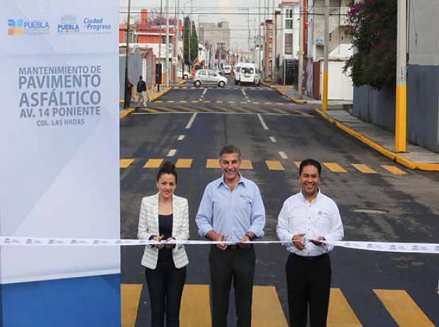 Gali inaugura rehabilitación de la 14 Poniente