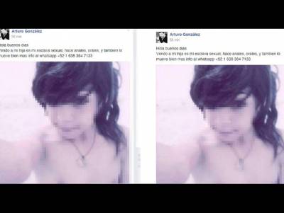 Ofreció a su &quot;hija&quot; de 9 años como esclava sexual en Facebook