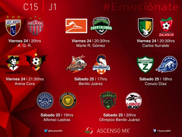 Ascenso MX: Consulta los horarios de juego para la Jornada 1