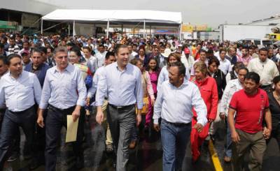 RMV y Gali recorren andenes de la Central de Abasto