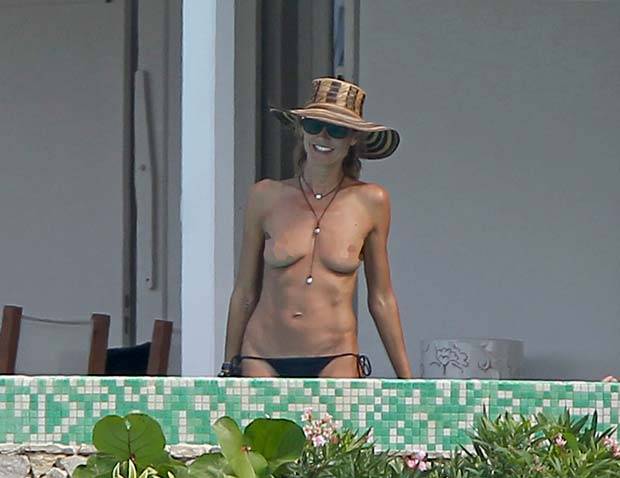 Heidi Klum captada en topless durante vacaciones en el Caribe