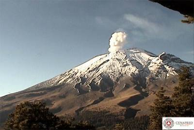 Popocatépetl presenta 74 exhalaciones de baja intensidad