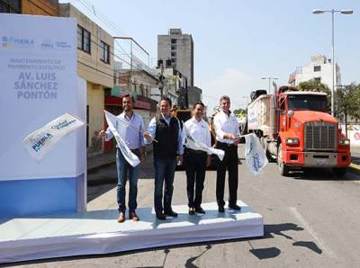 Alcalde de Puebla inicia relaminación en 10 vialidades de la ciudad