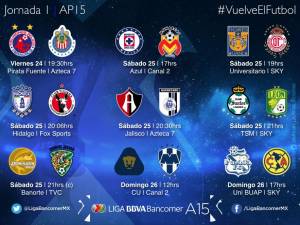 Liga MX: Conoce el calendario de la Jornada 1 del Apertura 2015