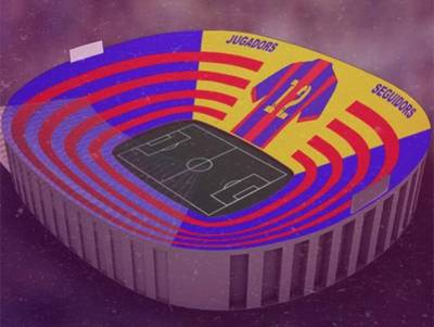 Barcelona presenta mosaico que extenderá en juego vs Real Madrid