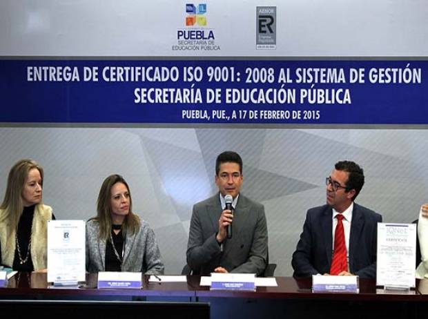 SEP Puebla, la primera en Certificación ISO9001:2008