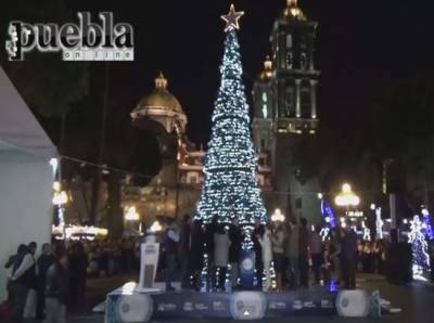 Encendido del Árbol de Navidad de Puebla 2014