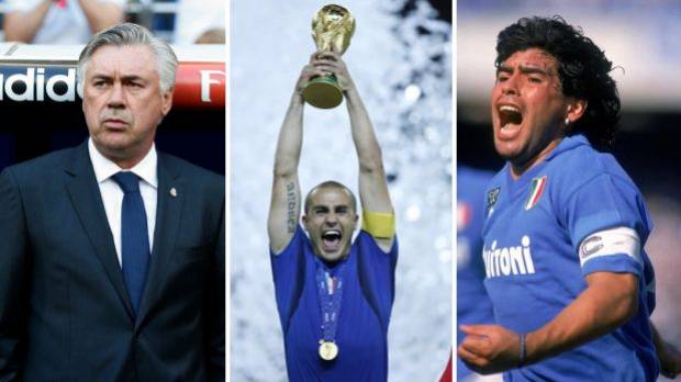 Maradona, Cannavaro y Ancelotti, al Salón de la Fama del futbol italiano