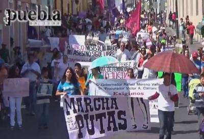 La Marcha de las Putas 2014 en Puebla