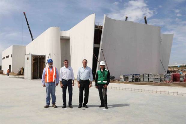 Moreno Valle y Gali supervisan avances del Barroco Museo Internacional