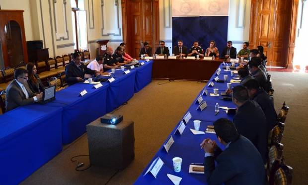 Reunión Metropolitana de Seguridad se realizó en el Palacio Municipal de Puebla