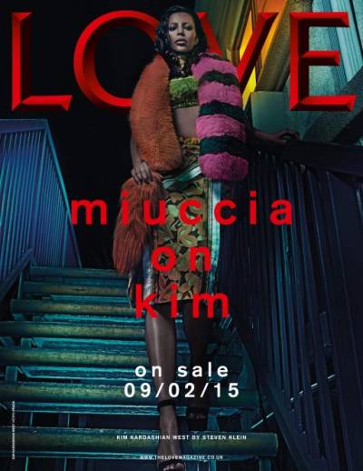 Kim Kardashian, irreconocible en portada de la revista Love