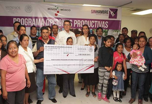 Sedesol Puebla entrega 5.6 mdp del programa de Opciones Productivas