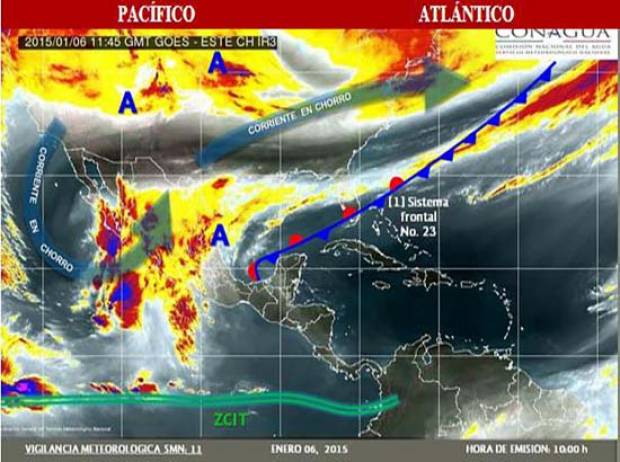 Temperaturas de -5 a 0 grados tendrá Puebla por frente frío 25