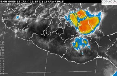 Lluvias fuertes y potencial de granizo en la Sierra de Puebla