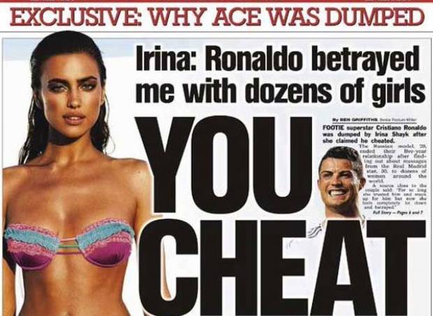 Irina Shayk confesó: Cristiano Ronaldo me engañó con muchas mujeres