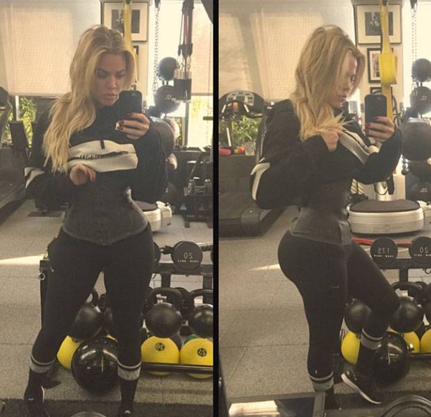 Khloe Kardashian presume mini cintura en redes sociales