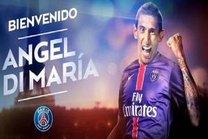 Ángel Di María firmó con el Paris Saint Germain