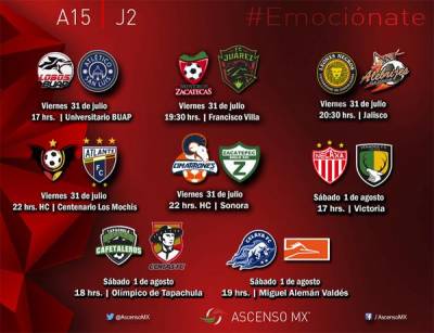 Ascenso MX: Conoce los horarios de juego para la J2