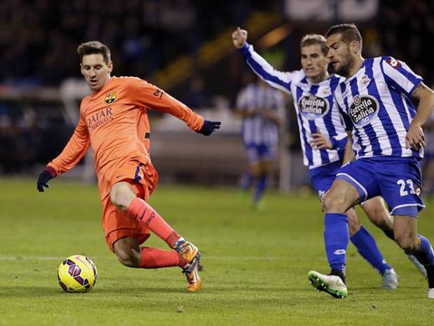 Messi encabezó goleada del Barcelona 4-0 sobre La Coruña