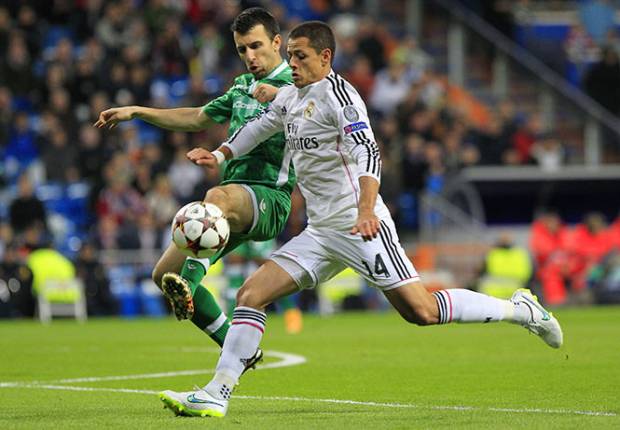 Chicharito jugó en victoria del Real Madrid 4-0 sobre Ludogorets en la Champions