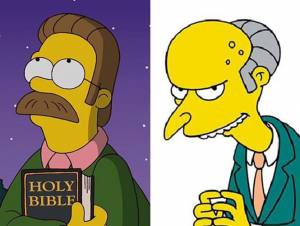 Los Simpson: Ned Flanders y El Señor Burns se quedan sin voz