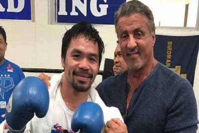 Manny Pacquiao recibió la visita de Sylvester Stallone