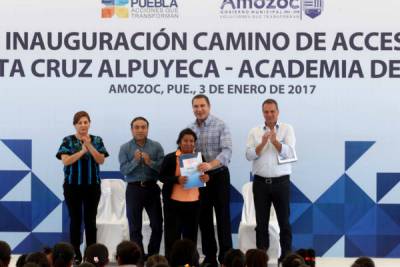 RMV entrega obras en Amozoc